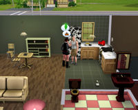 Sims 3 - Cow Print Kitchen