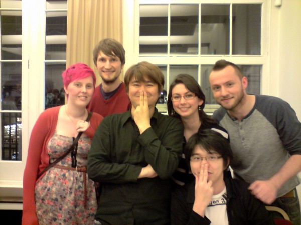 Debbie with Tetsuya Mizuguchi and friends