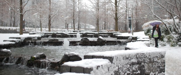 Snowy Fountain Jubilee Park