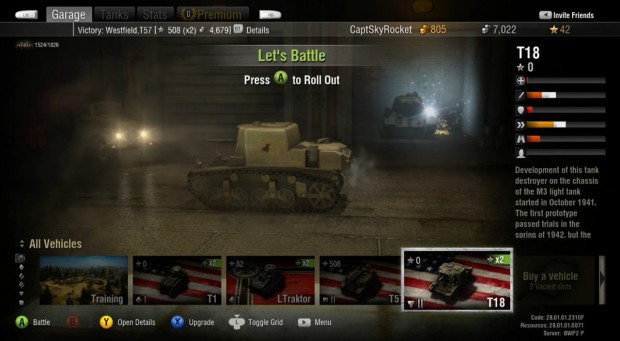 World Of Tanks 360 - Garage