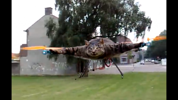 Orvillecopter quadrocopter cat