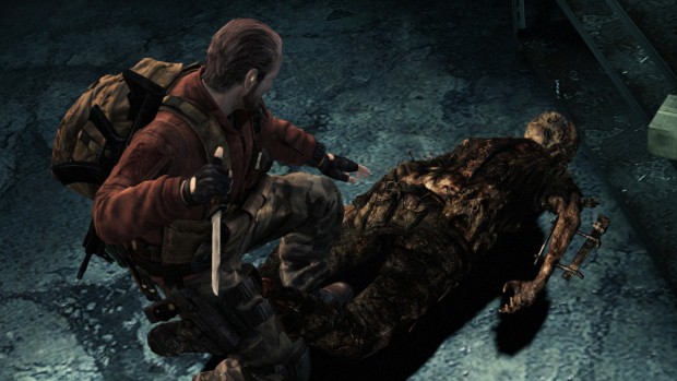 Res Evil Revelations 2 - Barry Crouching