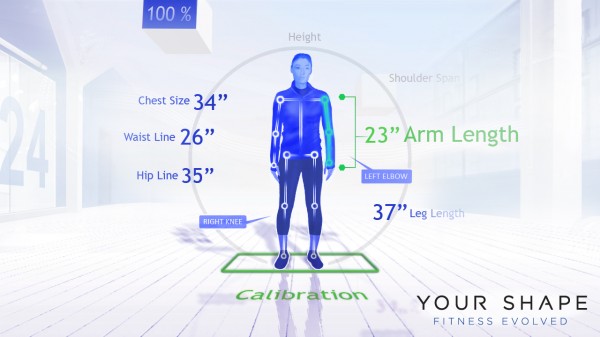 Your Shape Fitness Evolved Calibration Screen